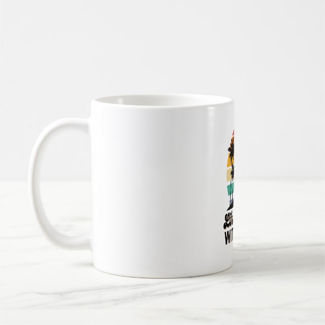 Mug La vie est meilleure avec les chiens Retro Sunset  (Gauche)