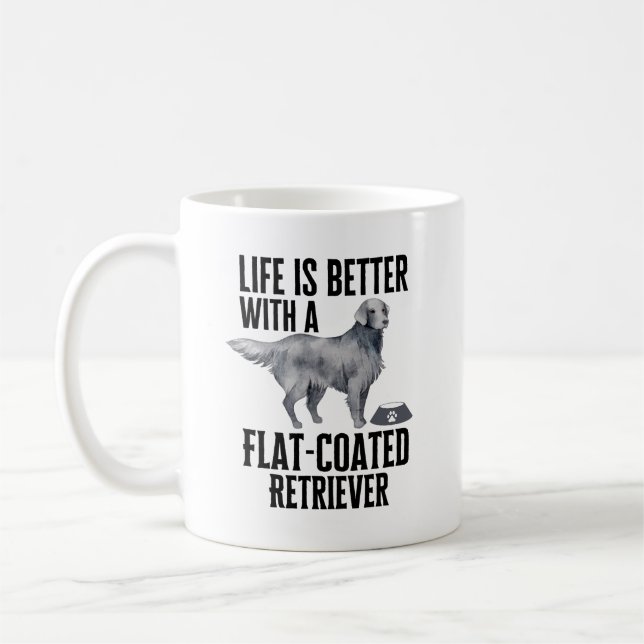 Mug La Vie Est Meilleure Avec Mon Chien Retriever À Pl (Gauche)