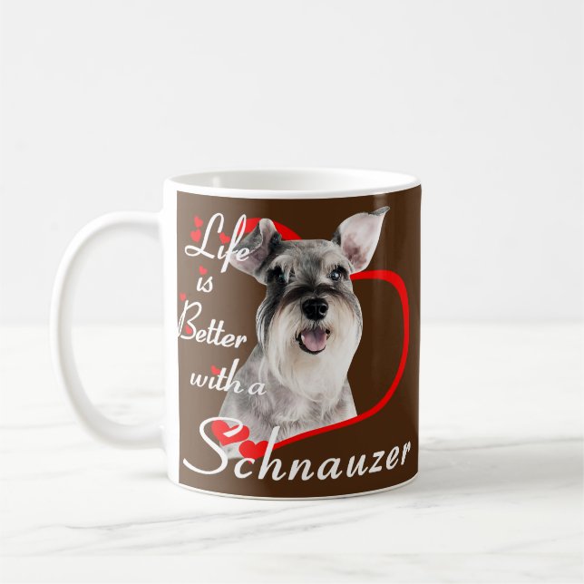 Mug La vie est meilleure avec un Amoureux des chiens a (Gauche)
