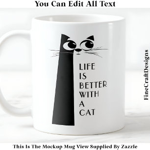 Mug La Vie Est Meilleure Avec Un Chat Ou Chats 054 Cit