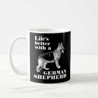 Mug La vie est meilleure avec une citation de chien be