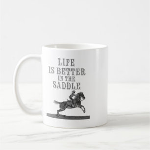 Mug La vie est meilleure dans la selle
