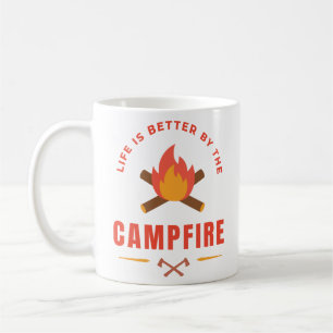 Mug La vie est meilleure par le feu de camp