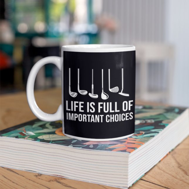 Mug La vie est pleine de choix importants Golf Noël (Life is Full Of Important Choices Golf Christmas Coffee Mug)