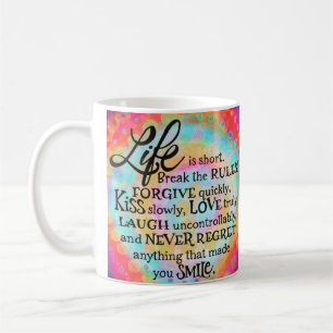 Mug La vie inspirationnelle est une courte citation
