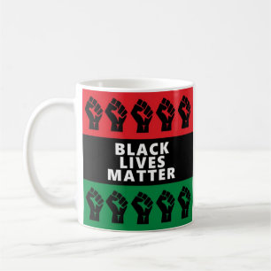 MUG LA VIE NOIRE IMPORTE ARRÊTER LE RACISME L'ÉGALITÉ 