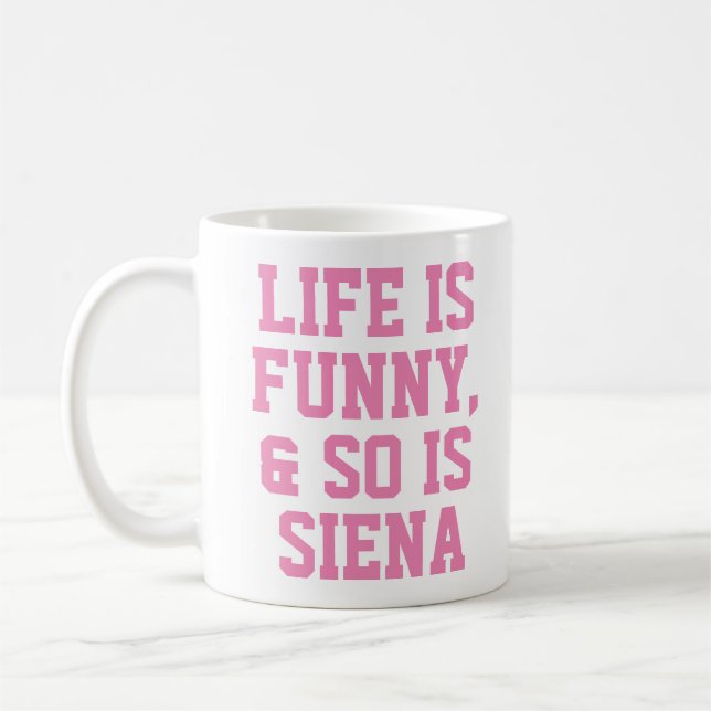 Mug La vie personnalisée est amusant Humour Citation S (Gauche)