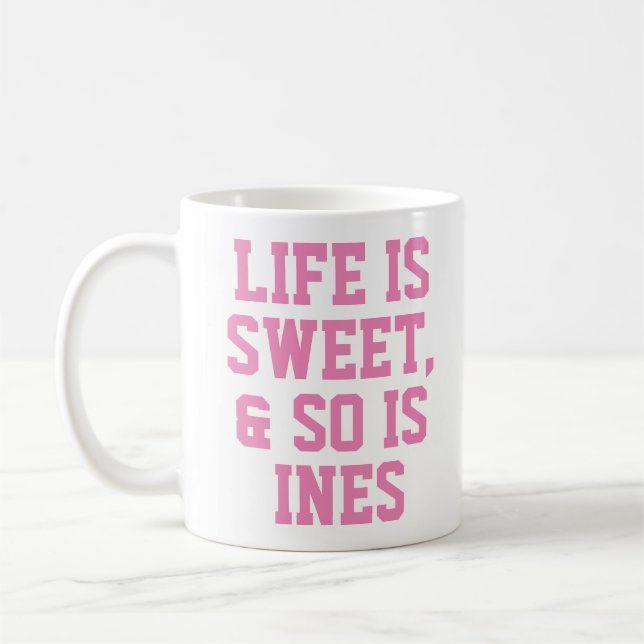 Mug La vie personnalisée est douce Humour Citation Slo (Gauche)