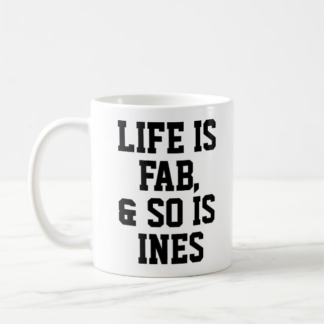 Mug La vie personnalisée est un faux Humour Citation S (Gauche)