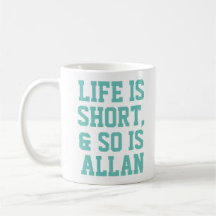 Mug La vie personnalisée est une courte citation Humou
