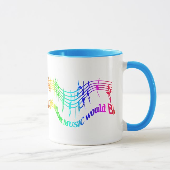 Mug La vie sans musique serait une citation d'Humour p (Droite)