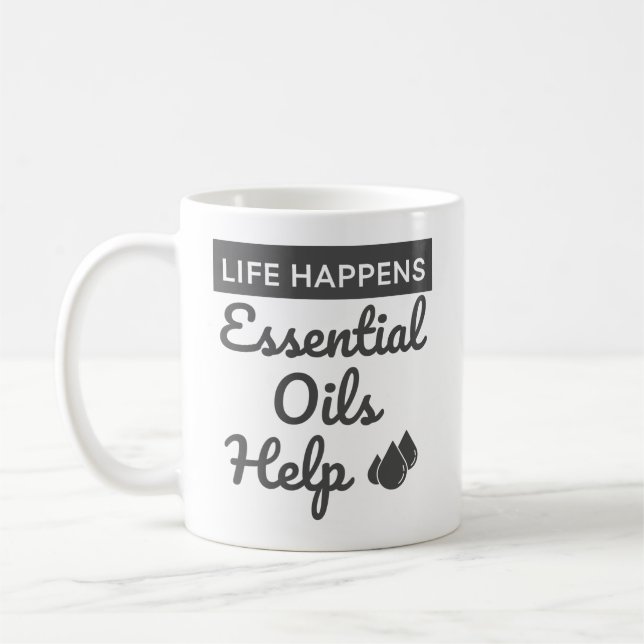 Mug La vie se passe : Les huiles essentielles aident à (Gauche)