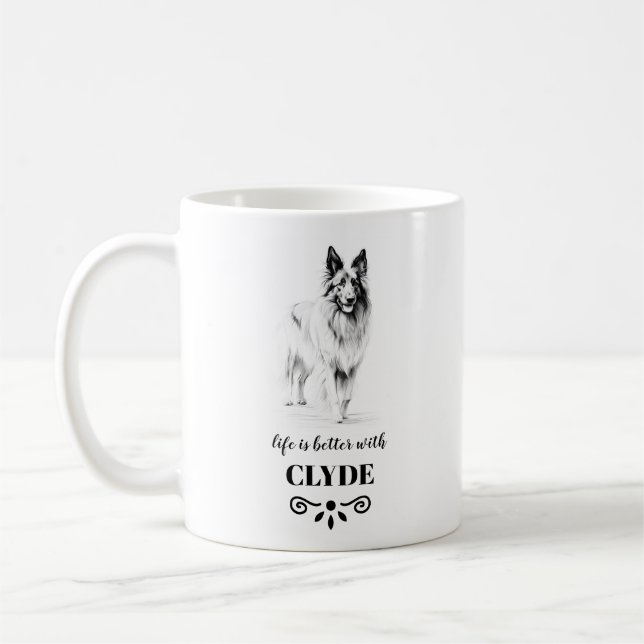 Mug La vie Tervuren belge est meilleure avec Custom Do (Gauche)