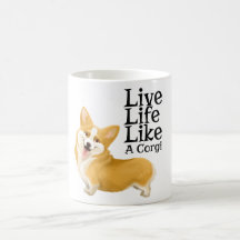 La vie vivante aiment le corgi