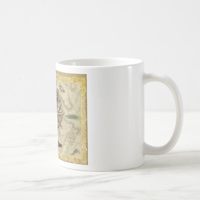 Mug La vieille Amérique britannique Explorez la carte  (Droite)