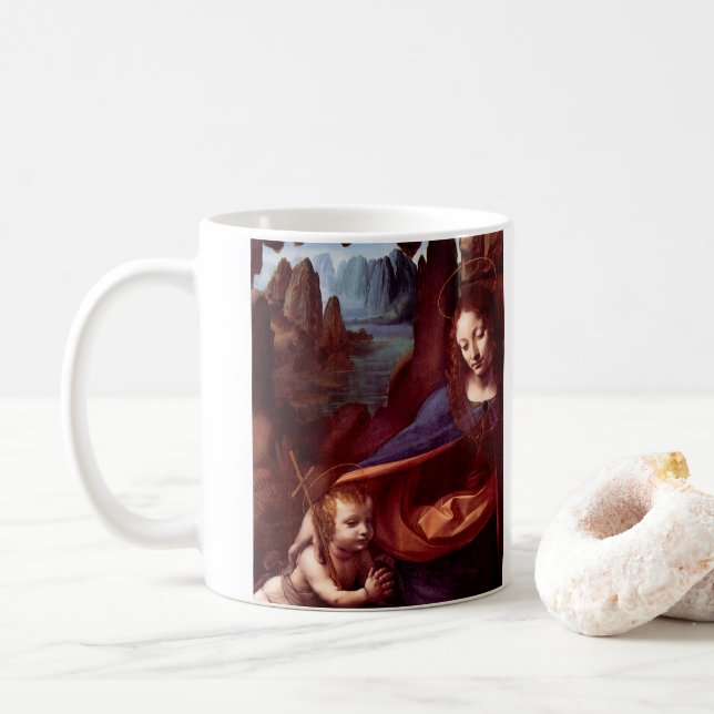 Mug La Vierge des Rochers de Léonard de Vinci (Avec donut)