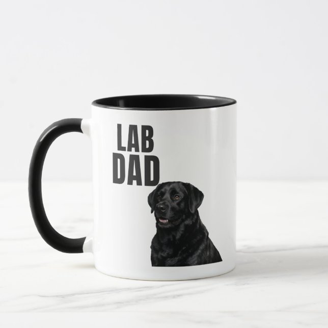 Mug Lab Dad Black Labrador Coffee (Gauche)