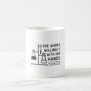 Mug Lab Tech Elle travaille sans relâche Technicien de
