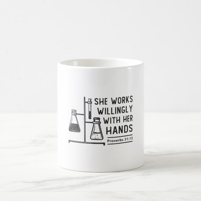 Mug Lab Tech Elle travaille sans relâche Technicien de (Centre)