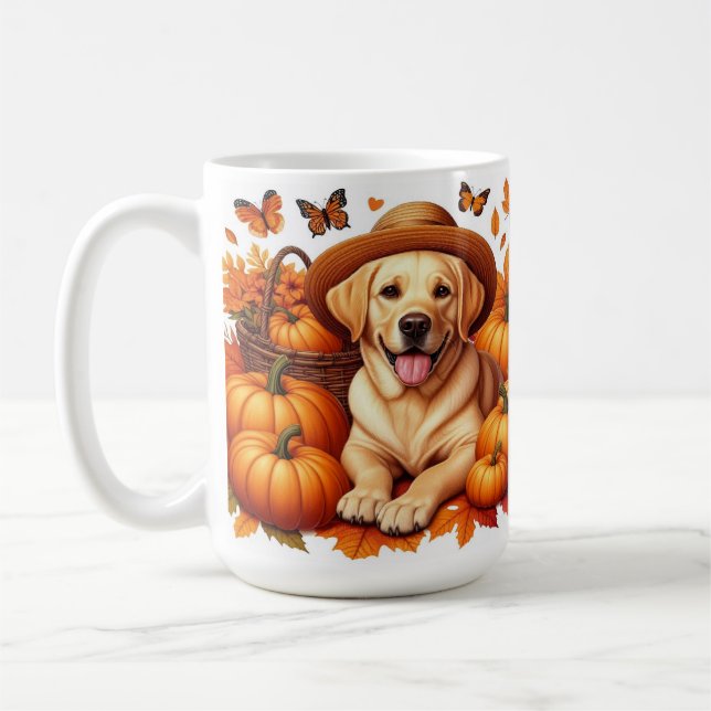 Mug Laboratoire Jaune Avec Casquette De Paille Citroui (Gauche)