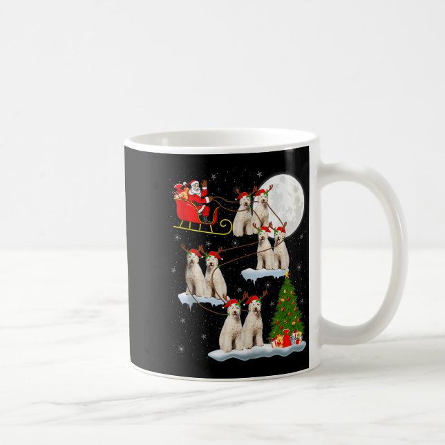 Mug Labradoodle Dog Santa Sleigh Flying Funny Magical  (Droite)