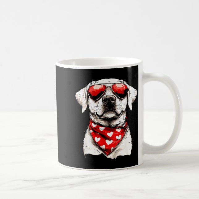 Mug Labrador Heart Bandana Cool Lab Dog Lover Men Wome (Droite)