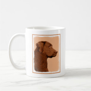Mug Labrador Retriever (Chocolat) Peinture - Chien Art
