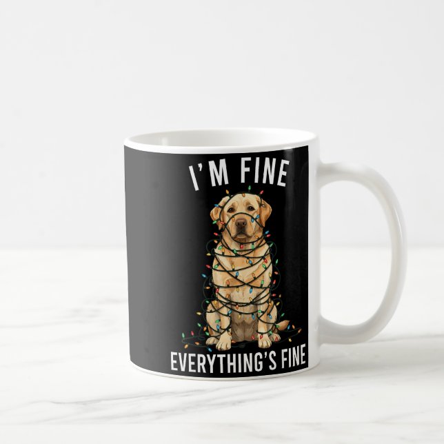 Mug Labrador Retriever Christmas I'm Fine Everything I (Droite)