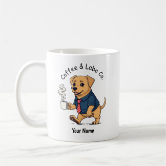 Mug Labrador Retriever drôle en costume d'affaires ave