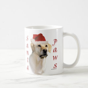 Mug Labrador Retriever (jaune) Père Noël Paws