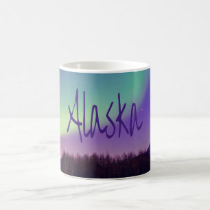 Mug Lac Alaska Northern Lights Mountains