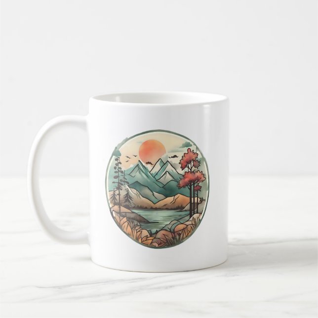Mug Lac de montagne tranquille (Gauche)