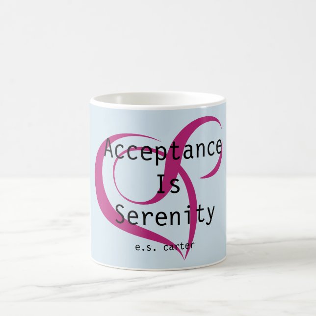 Mug L'acceptation est la sérénité (bleue) (Centre)