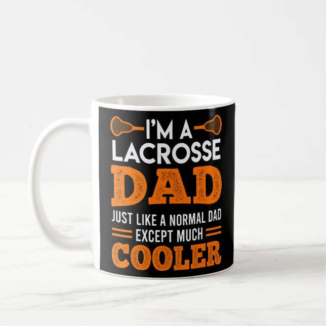 Mug Lacrosse Papa Comme Normal Beaucoup Glacière Papa  (Gauche)