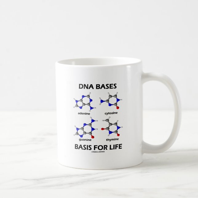 Mug L'ADN base la base pendant la vie (les molécules (Droite)