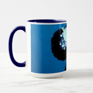 Mug Lady Blue Postcard