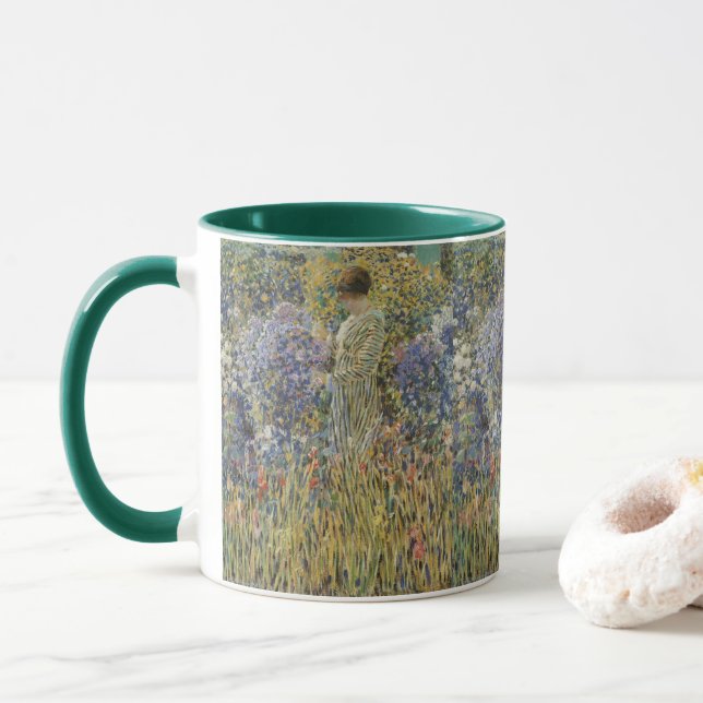 Mug Lady in a Garden par Frederick Frieseke, Art (Avec donut)