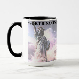 Mug Lady Liberty Vaut la peine d'être sauvée Démocrati