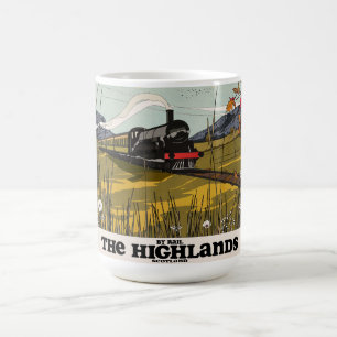 Mug L'affiche de voyage dans les Highlands d'Écosse