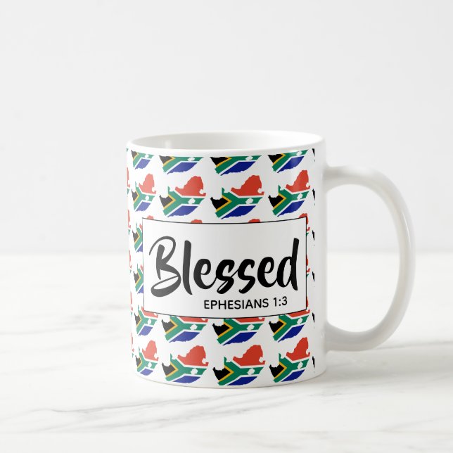 Mug L'AFRIQUE DU SUD Béni Écriture biblique chrétienne (Droite)