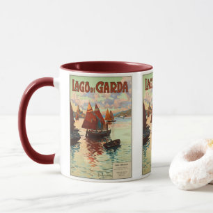 Mug Lago di Garda, Lac de Garde, Italie Vintage voyage