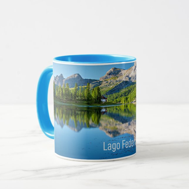 Mug Lago Federa, lac de montagne, (Devant gauche)