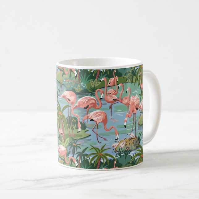 Mug Lagune rose de Flamants roses (Devant droit)