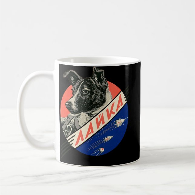 Mug Laika, premier chien spatial — poste spatial vinta (Gauche)