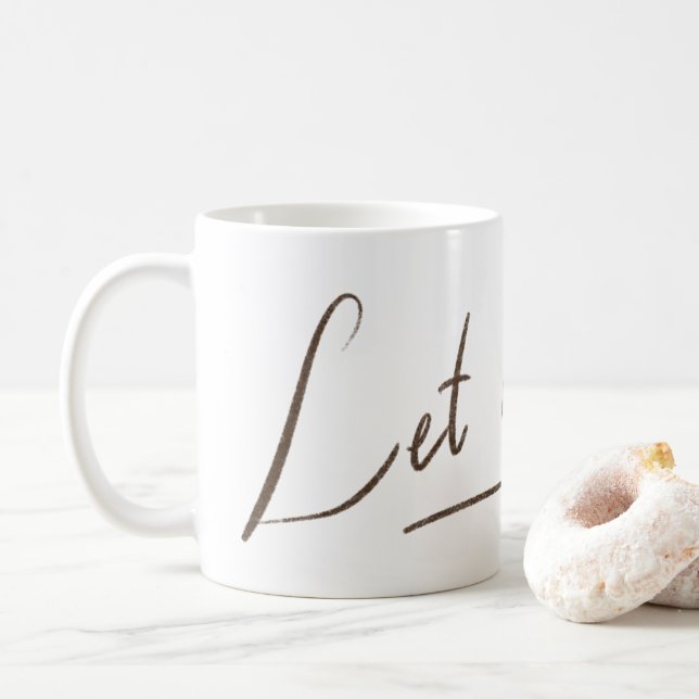 Mug Laisse-le passer | Calligraphie blanche (Avec donut)