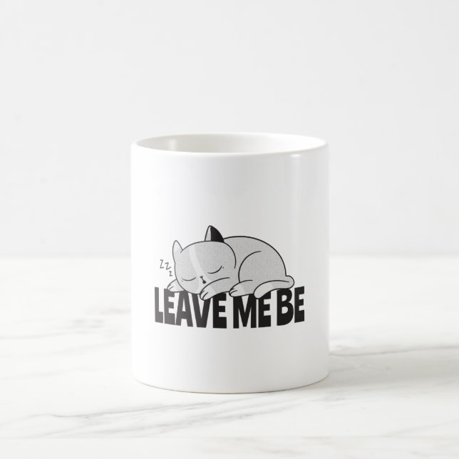 Mug Laisse-moi être Lazy, chat endormi (Centre)