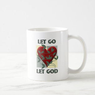 Mug Laisser Dieu Récupérer Citation Slogan Coeur Rouge