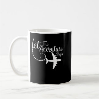 Mug Laisser l'aventure Commencer inspirant avion Tra