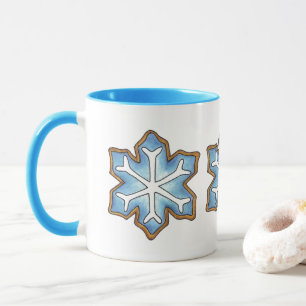 Mug Laisser Neige Bleu Noël Hanoukka Vacances d'hiver