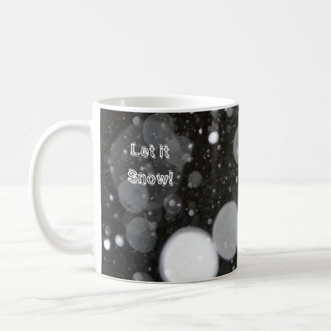 Mug Laisser neiger sur un Arrière - plan neigeux (Gauche)